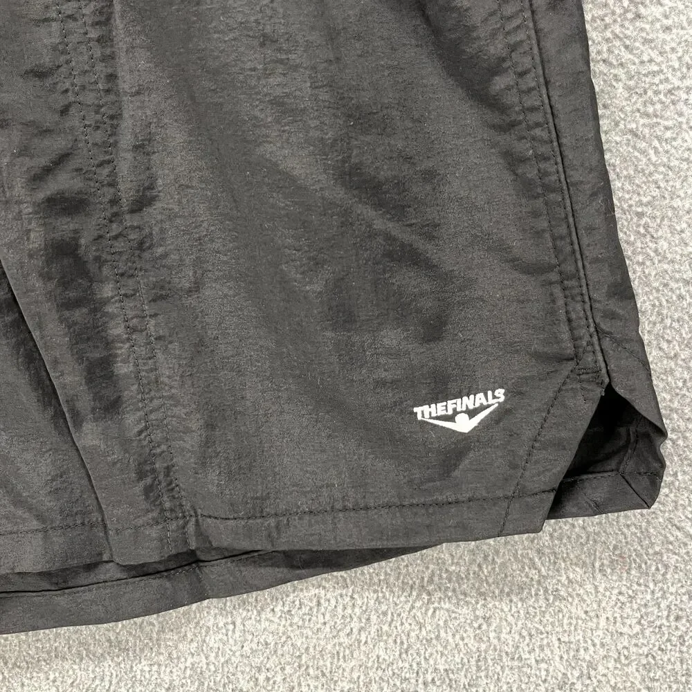 The Finals Shorts Mens‎ 2XL Black Trunk Deck Logo Lined Drawstring Swimwear